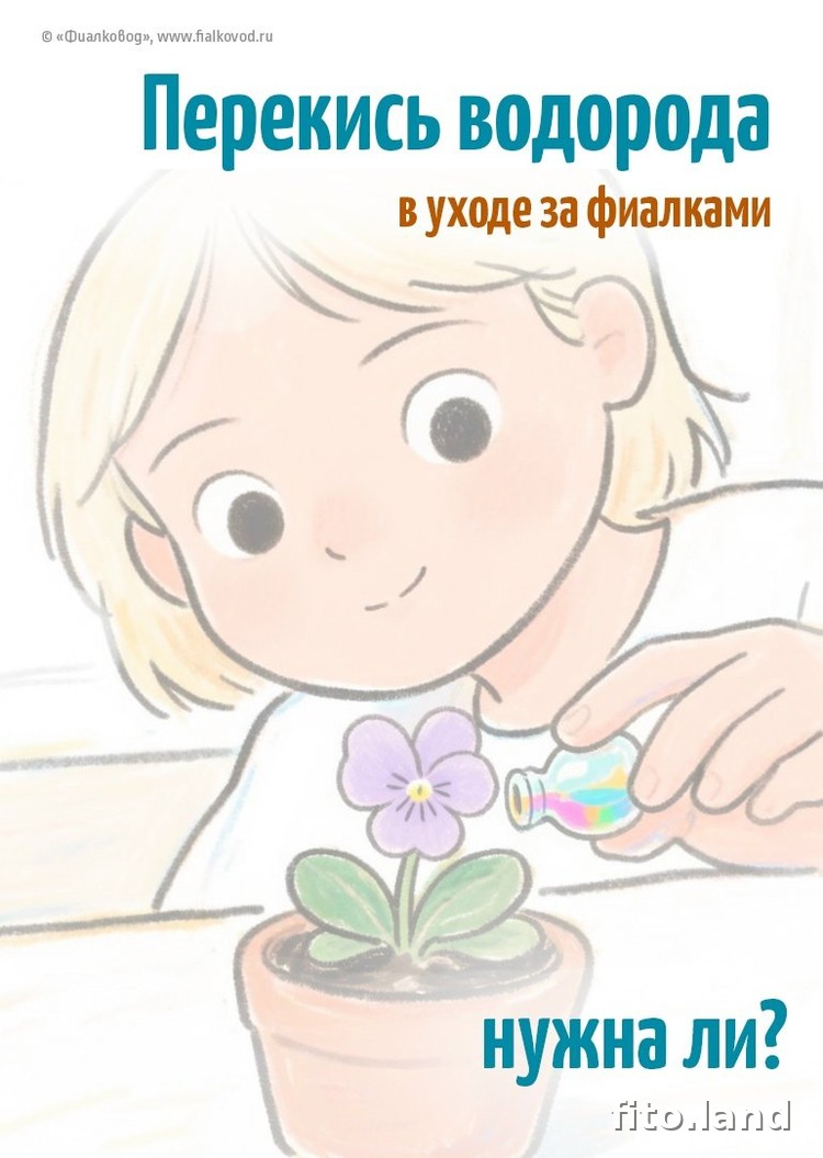 Перекись водорода в уходе за фиалками: нужна ли? — фото 1